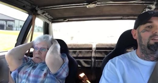 Grandma Rides In Fast Car For The First Time And She’s Glad She Made A Stop Be...