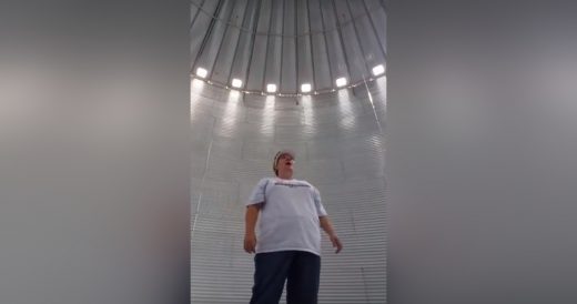 Mom Steps Inside A Giant Grain Bin To Sing Her Rendition Of “How Great Thou Ar...