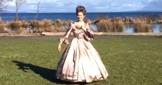 Woman In Gorgeous Ball Gown Twirls To Show Off Totally New Dress