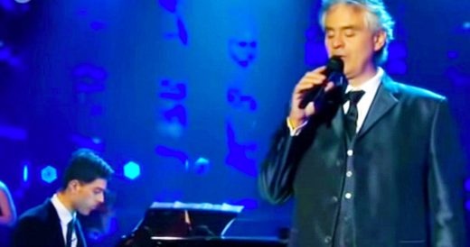 Andrea Bocelli Sings 64-Year-Old Elvis Hit With Son On Piano