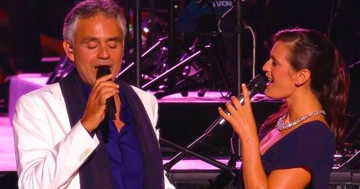 Andrea Bocelli Sings Duet With His Wife