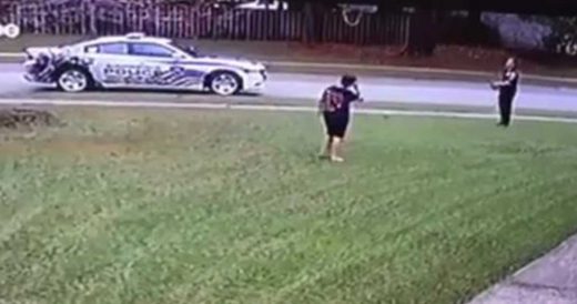 Officer Notices Boy Playing Ball In The Yard Alone And Pulls Over To Play Catch