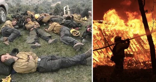 Photo Of Fire Fighters Resurfaces As They Battle Fires In California