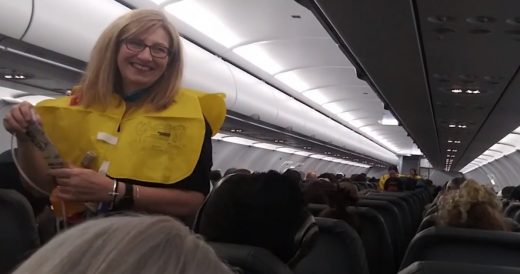 Flight Attendant’s Witty Safety Announcement Has Passengers Roaring With Laugh...