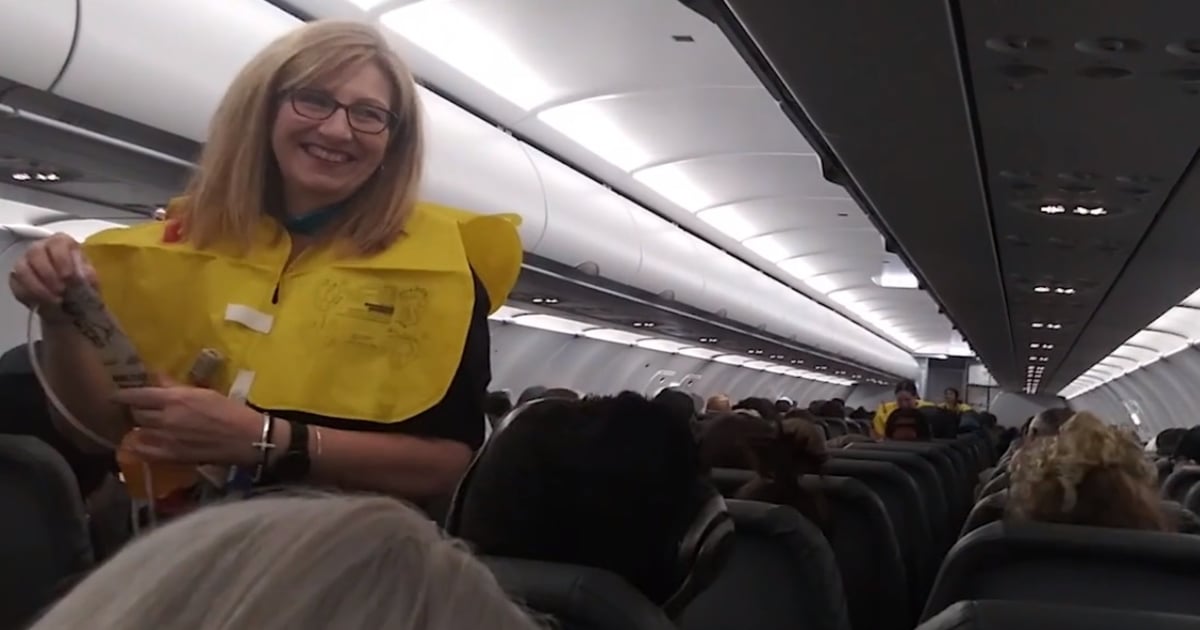 Flight Attendant’s Witty Safety Announcement Has Passengers Roaring ...