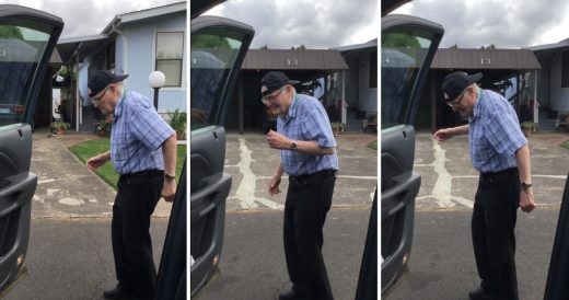 93-Year-Old Energetic Grandpa Jumps Out Of Car For Impromptu Dance Performance