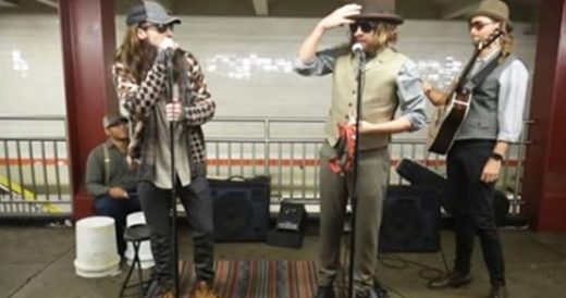 Jimmy Fallon And Maroon 5 Disguise Themselves As Buskers In Subway Station