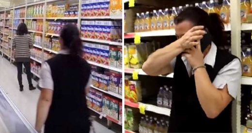 Daughter Surprises Mom Working At Grocery Store