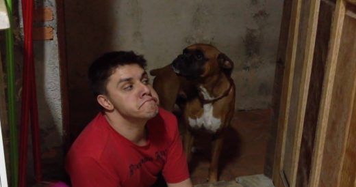 Man Makes Hilarious Attempt To Copy His Dog’s Behaviour