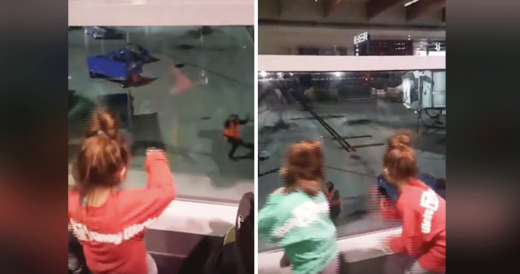 Two Girls Have An Epic Dance-Off With An Airport Employee