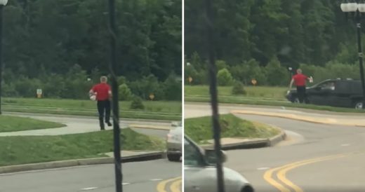 Chick-fil-A Employee Runs After Car That Took Off Without Their Full Order