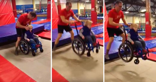 Little Boy In Wheelchair Jumps For Joy On Trampoline For 1st Time Ever