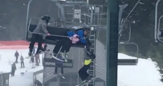 Boy Dangling From Ski Lift Gets Rescued By Group Of Teens With A Smart Plan