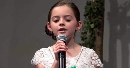 9-Year-Old Sings Classic Song That Has Church Members Cheering For More