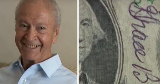 Widower Receives Dollar Bill With His Late Wife’s Name On It After He Mistaken...