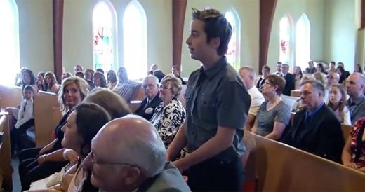 Boy Stands Up During Wedding Ceremony And Sets Off Impromptu Performance