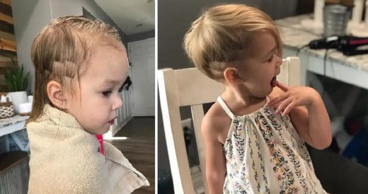 Toddler Gives Baby Sister Bad Haircut And Hairdresser Works Her Magic To Fix It