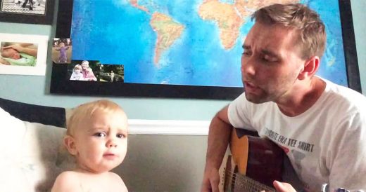 Dad Strums Guitar And Son Steals The Show When He Starts To Sing