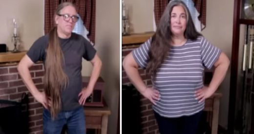 Middle Aged Couple Get Courageous Makeover After Not Cutting Their Hair For Deca...