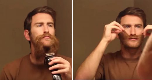 Man Shaves Off His Massive Beard As A Christmas Present For His Mom