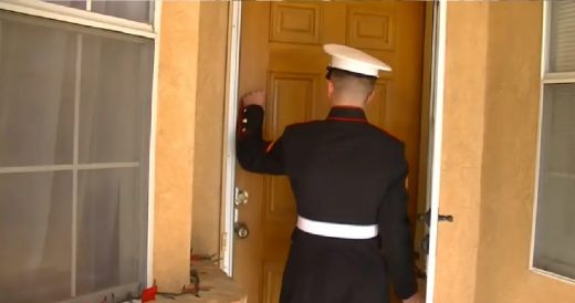 Marine Makes An Emotional House Visit To His Mother Right Before Christmas