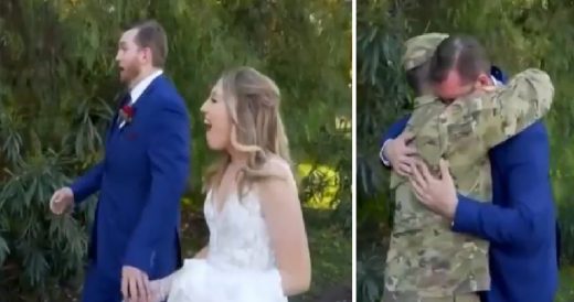 Groom Thought His Best Man Was Deployed Until He Ends Up Surprising Him On His W...