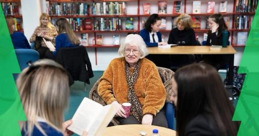 Young Volunteers Are Reading Stories To Elderly Individuals To Help Keep Them Co...