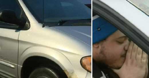 Kind Man Donates His Minivan To Pizza Delivery Driver After His Car Was Hijacked...