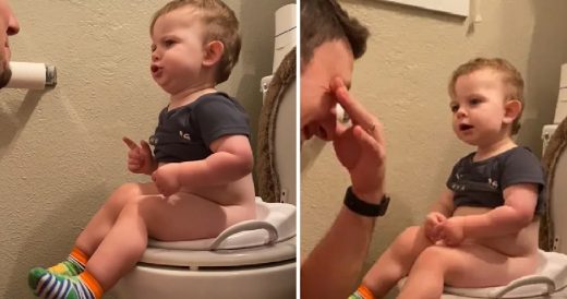 Tiny Toddler’s Potty-Training Conversation Leaves Dad Tearing Up With Laughter