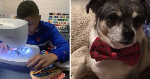 13-Year-Old Boy Sews Bow Ties To Help Shelter Animals Find Their Forever Home