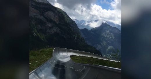 “Ride” A Toboggan Down A Mountain in Switzerland For Free From The Safety Of...