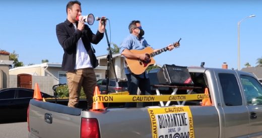 Musician Performs Drive-By Concerts For Friends From The Bed Of His Truck