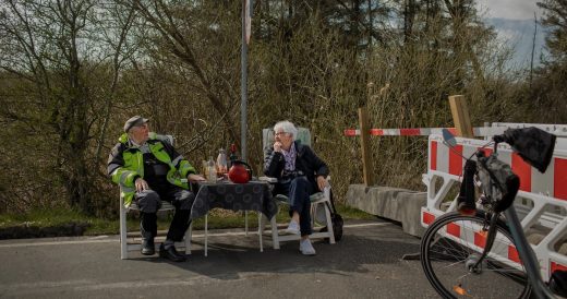 Elderly German-Danish Couple Meet Daily At The Border During The Pandemic