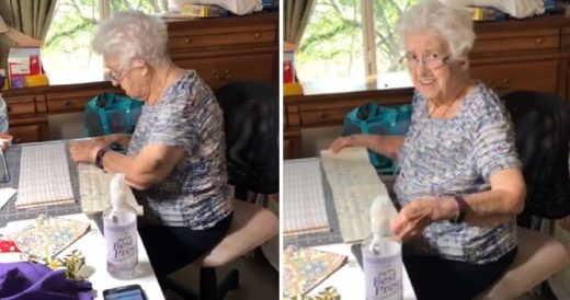 89-Year-Old Woman Rocks Out To The Beatles While Sewing Hundreds Of Masks