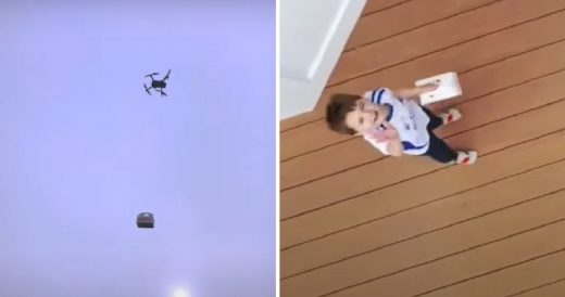 Thoughtful Grandpa Delivers Donuts To Grandkids By Drone While In Quarantine