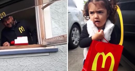 Parents Recreate McDonald’s Drive-Thru Experience For Their Two-Year-Old Daugh...