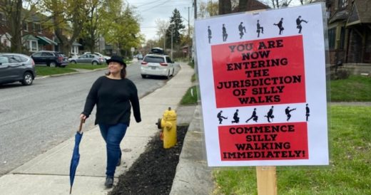 People Start Walking Silly On Sidewalks As A Way To Keep Entertained During The ...