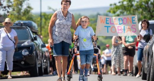 9-Year-Old Boy Diagnosed With Cerebral Palsy Successfully Completes Marathon Wit...