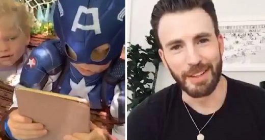 Chris Evans Gives Authentic Captain America Shield To Little Boy Who Saved His S...