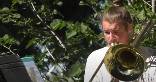 Man Drives From Virginia To Montana To Play Trombone Concert For Brother Outside...