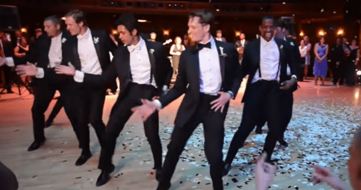 Dancing Groomsmen Delight Bride And Guests With Professional Performance