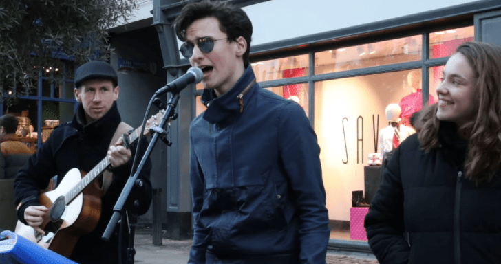 Street Performers Perform Italian Version Of “Perfect”