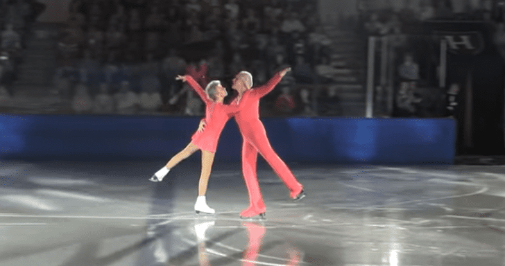 Senior Ice Skaters In Their 70s And 80s Perform Skilled Routine