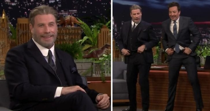 John Travolta Teaches Jimmy Fallon How To Do The Classic Grease “Four Corners�...