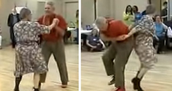 Senior Couple Takes Over The Dance Floor With Swing Dance