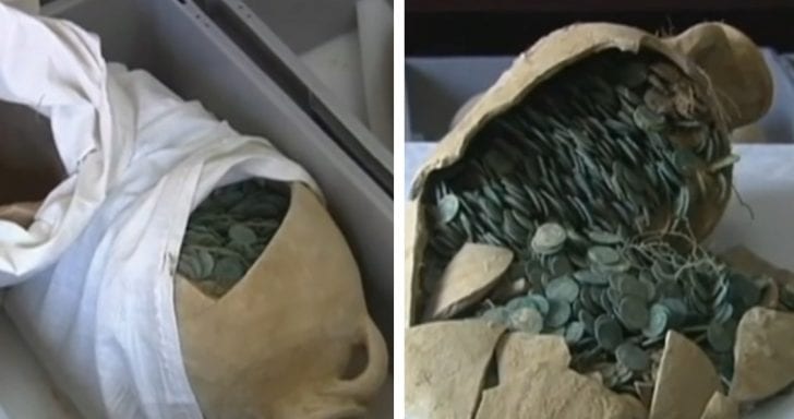 Intrigued Construction Workers Find Jars Filled With Ancient Coins