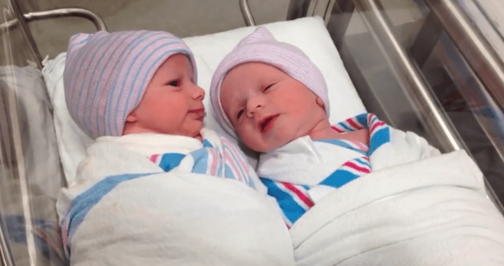 Newborn Twin Babies Talk To Each Other After Delivery