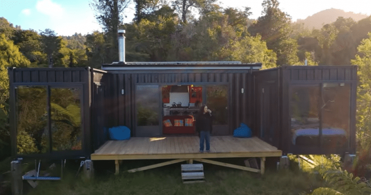 Off-Grid Tiny House Is Made Up Of Shipping Containers