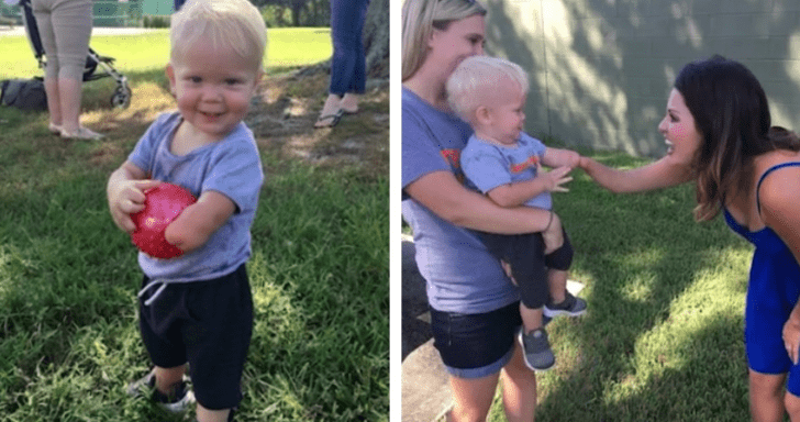 Toddler Hugs Stranger With The Same Limb Difference