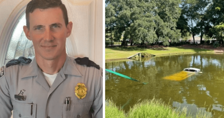 Trooper Jumps Into Pond To Save Man And Dog From Drowning